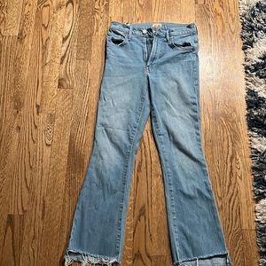 MOTHER The Insider Crop Step Fray in Hold My Hand Size US 25 NWOT